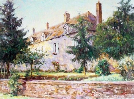 Le Chateau Embellished Giclee - France Limited Edition Print - Leonard Wren