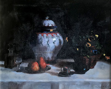 Untitled Still Life 1991 16x20 Original Painting - Wu Jian Untitled Still Life 1991 16x20 Original Painting - Wu Jian