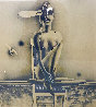 Seated Nude on Striped Chair 1970 Limited Edition Print by Paul Wunderlich - 0