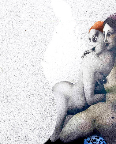 Angel, Two Female Nudes 1970 Limited Edition Print - Paul Wunderlich