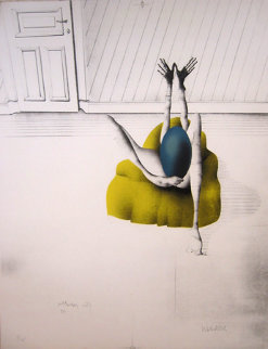 l'Oeuf Bleu 1970 Limited Edition Print - Paul Wunderlich l'Oeuf Bleu 1970 Limited Edition Print - Paul Wunderlich