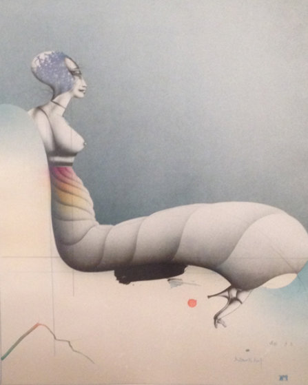 Karin Im Schneckenkleid 1980 Limited Edition Print by Paul Wunderlich Karin Im Schneckenkleid 1980 Limited Edition Print by Paul Wunderlich