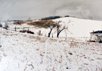 Fence Line 1976 Limited Edition Print - Andrew Wyeth Fence Line 1976 Limited Edition Print - Andrew Wyeth