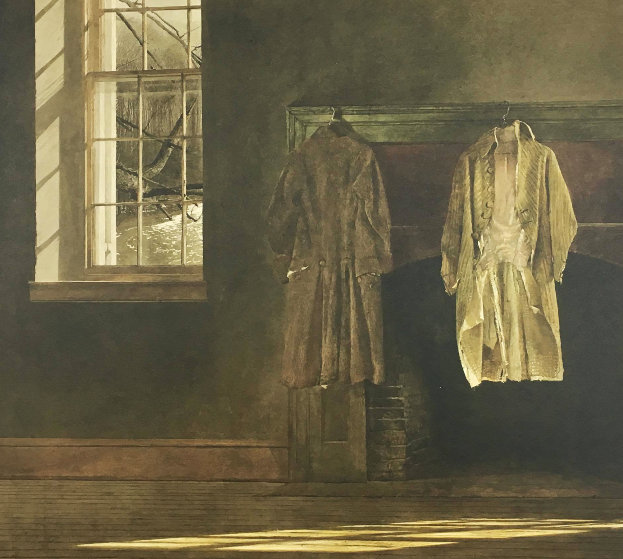 Quaker 1976 20x22 lithograph of Domestic Interior Space with