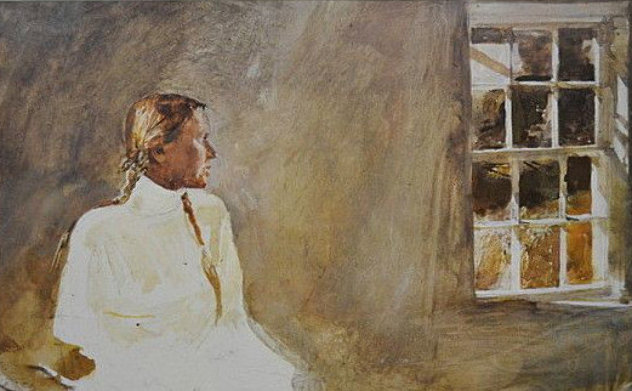 White Dress 1987 Hand Signed Limited Edition Print by Andrew Wyeth