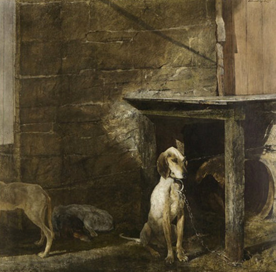 Andrew Wyeth Raccoon artworks, Andrew Wyeth interiors by