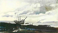 Schooner Around HS Limited Edition Print by Andrew Wyeth - 0 Schooner Around HS Limited Edition Print by Andrew Wyeth - 0