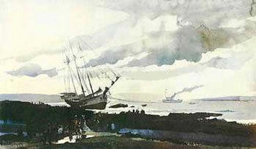 Schooner Around HS Limited Edition Print - Andrew Wyeth Schooner Around HS Limited Edition Print - Andrew Wyeth