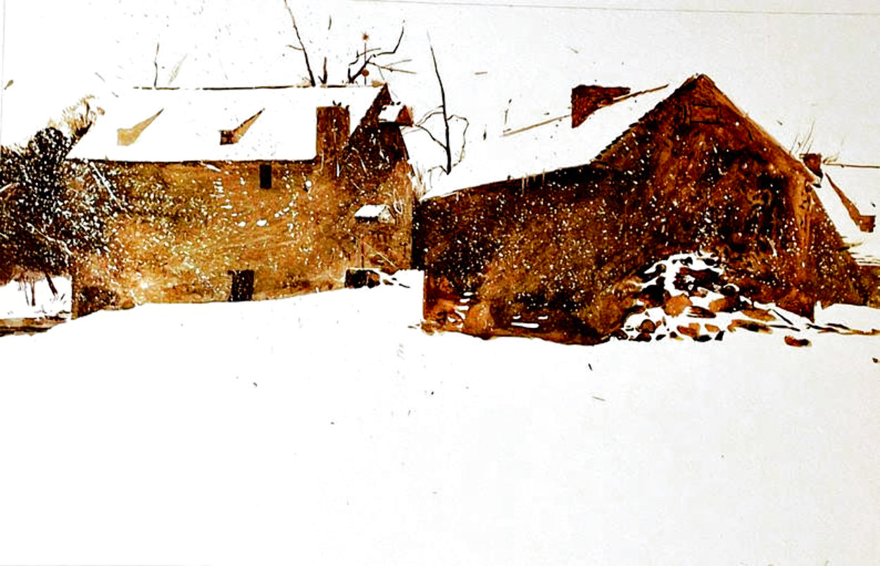 Brinton's Mill 1962 Bookplate 17x13 by Andrew Wyeth