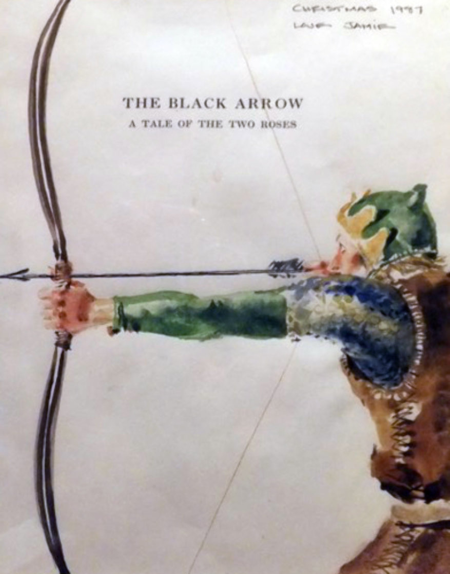 Black Arrow Watercolor 1987 HS 14x10 Watercolor by Jamie Wyeth Black Arrow Watercolor 1987 HS 14x10 Watercolor by Jamie Wyeth