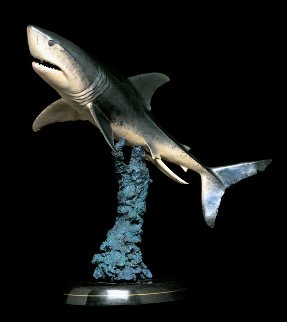 Great White II Bronze Sculpture 1993 26 in Sculpture - Robert Wyland Great White II Bronze Sculpture 1993 26 in Sculpture - Robert Wyland