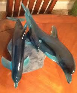 Ocean Riders Acrylic Sculpture 19 in Sculpture - Robert Wyland Ocean Riders Acrylic Sculpture 19 in Sculpture - Robert Wyland