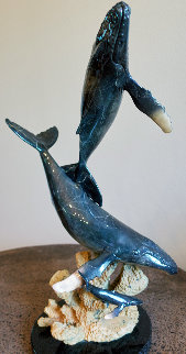 Humpback Life Bronze Sculpture 1998 22 in Sculpture - Robert Wyland