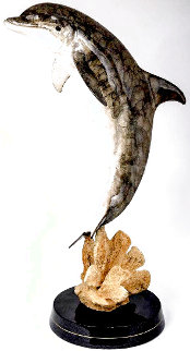 Day Of The Dolphin Bronze Sculpture AP 1998 27 in Sculpture - Robert Wyland Day Of The Dolphin Bronze Sculpture AP 1998 27 in Sculpture - Robert Wyland