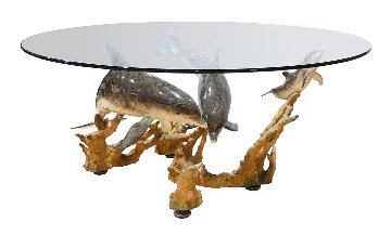 Reef Visit Bronze End Table 1996 48x26 Huge Sculpture - Robert Wyland Reef Visit Bronze End Table 1996 48x26 Huge Sculpture - Robert Wyland