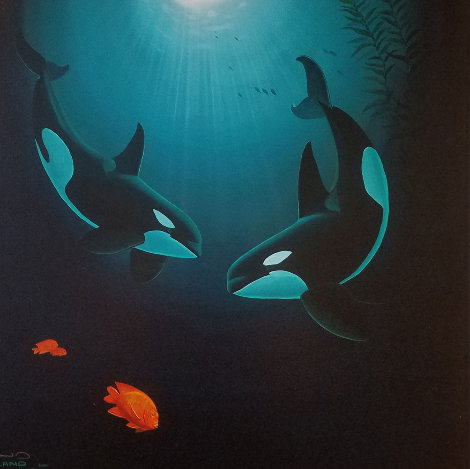In the Company of Orcas Limited Edition Print - Robert Wyland