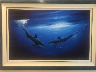 Dancing in the Deep Blue Sea 2000 58x40 Super Huge Original Painting by Robert Wyland - 3 Dancing in the Deep Blue Sea 2000 58x40 Super Huge Original Painting by Robert Wyland - 3
