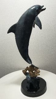 Dolphin Dream Bronze Sculpture 1999 32 in Sculpture - Robert Wyland Dolphin Dream Bronze Sculpture 1999 32 in Sculpture - Robert Wyland