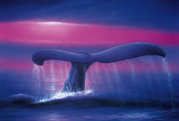 A New Millenium - Whale Tail AP 2000 Limited Edition Print - Robert Wyland A New Millenium - Whale Tail AP 2000 Limited Edition Print - Robert Wyland