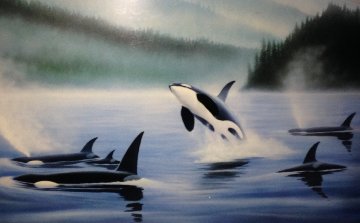 Northern Pacific Orcas, Set of 3 Prints 1985 Limited Edition Print - Robert Wyland