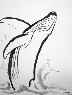 Humpback Breaching 2009 41x33 Original Painting - Robert Wyland Humpback Breaching 2009 41x33 Original Painting - Robert Wyland
