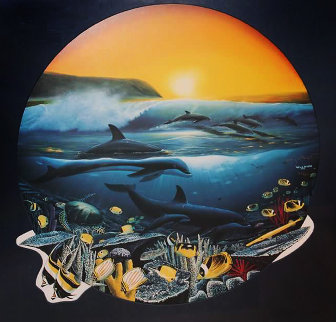 Surfing 1992 Limited Edition Print - Robert Wyland Surfing 1992 Limited Edition Print - Robert Wyland
