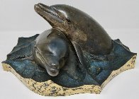 Dolphin Love #79 Bronze Sculpture 1992 20  in Sculpture by Robert Wyland - 11