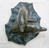 Dolphin Love #79 Bronze Sculpture 1992 20  in Sculpture by Robert Wyland - 3