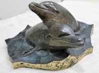 Dolphin Love #79 Bronze Sculpture 1992 20  in Sculpture by Robert Wyland - 1