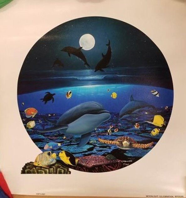 Moonlight Celebration 2004 - On Canvas Limited Edition Print by Robert Wyland