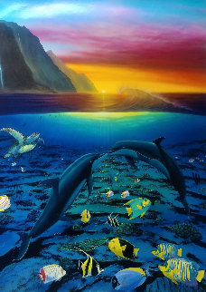 A Kiss For the Sea 2005 Limited Edition Print - Robert Wyland A Kiss For the Sea 2005 Limited Edition Print - Robert Wyland