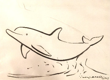 Dolphin 2013 18x21 Works on Paper (not prints) - Robert Wyland Dolphin 2013 18x21 Works on Paper (not prints) - Robert Wyland