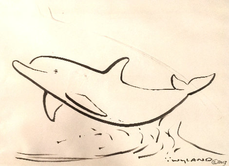 Dolphin 2013 18x21 Works on Paper (not prints) - Robert Wyland