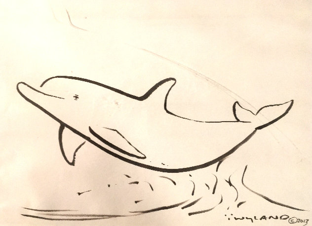 Dolphin 2013 18x21 Works on Paper (not prints) by Robert Wyland