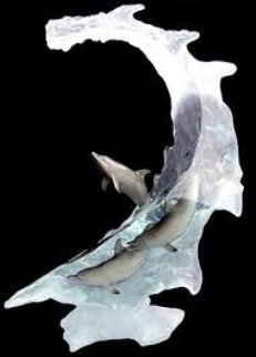 Dolphin Sea Acrylic Sculpture 2006 22 in Sculpture - Robert Wyland Dolphin Sea Acrylic Sculpture 2006 22 in Sculpture - Robert Wyland