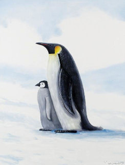 Antarctic Penguins 2005 Limited Edition Print - Robert Wyland Antarctic Penguins 2005 Limited Edition Print - Robert Wyland