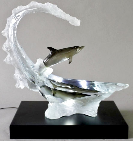 Ocean Wave Acrylic Sculpture 18 in Sculpture - Robert Wyland