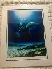 Manatee Visit 2014 - Florida Limited Edition Print by Robert Wyland - 1