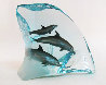 Dolphin Tribe Acrylic  Sculpture  AP 1998 14 in Sculpture by Robert Wyland - 0