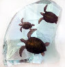 Turtle Tribe AP Acrylic Sculpture  2002 14 in Sculpture by Robert Wyland - 1