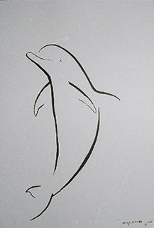 Untitled, Dolphin Drawing 2002 42x35 Drawing - Robert Wyland