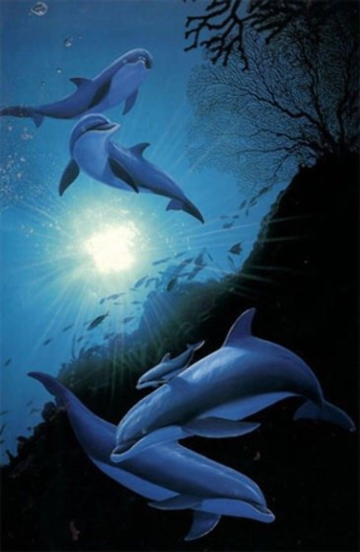 Under Water 1994 38x26 Huge  Limited Edition Print by Robert Wyland