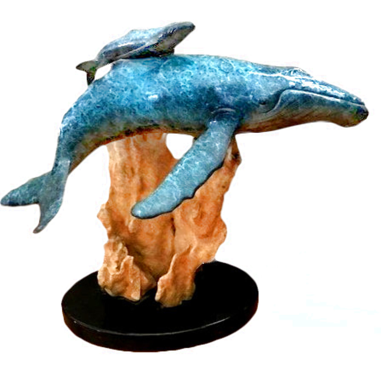 Mother and Calf 2005 Limited Edition Bronze Sculpture by Robert Wyland