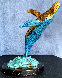 Humpback Breaching Bronze Sculpture 1991 9 in Sculpture by Robert Wyland - 0