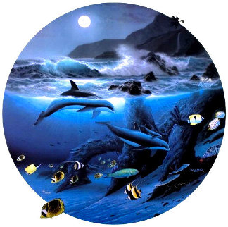 Dolphin Moon 1992 Limited Edition Print - Robert Wyland Dolphin Moon 1992 Limited Edition Print - Robert Wyland