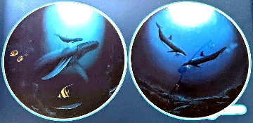 Innocent Age / Dolphin Serenity Diptych 1992 Limited Edition Print - Robert Wyland Innocent Age / Dolphin Serenity Diptych 1992 Limited Edition Print - Robert Wyland