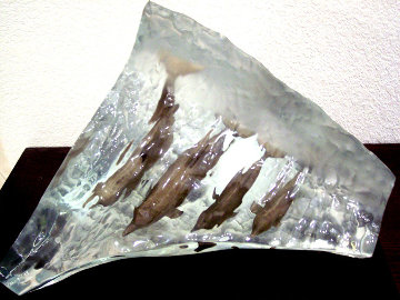 Perfect Wave Acrylic Sculpture 2003 14 in Sculpture - Robert Wyland