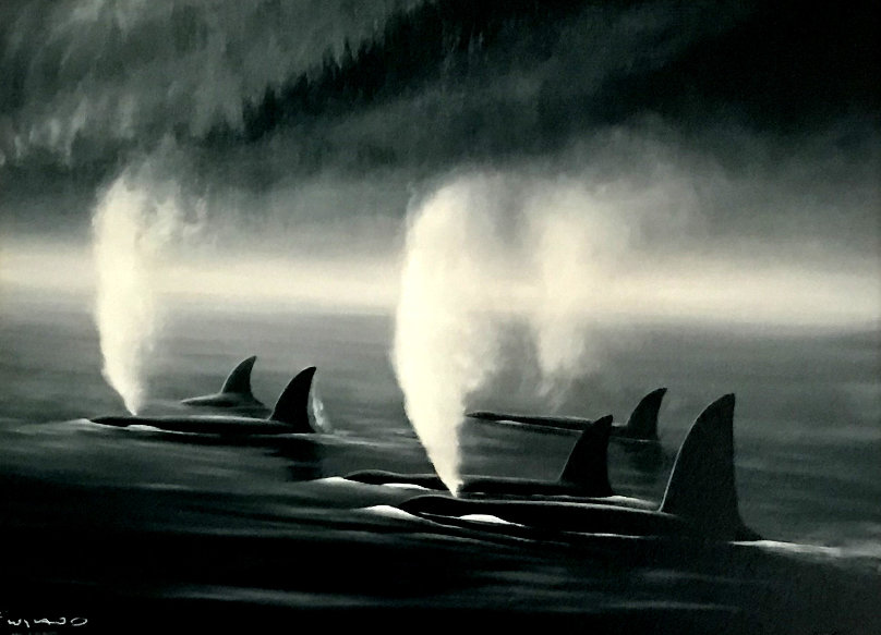 Robert Wyland Orca Riders 30th Anniversary 2008 14 in by