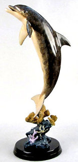 Dolphins Dream Bronze Sculpture 1999 34 in Sculpture - Robert Wyland Dolphins Dream Bronze Sculpture 1999 34 in Sculpture - Robert Wyland