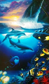 Dolphin Dawn 2000 Limited Edition Print - Robert Wyland Dolphin Dawn 2000 Limited Edition Print - Robert Wyland